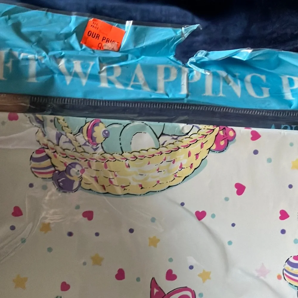 Vintage Cute Bear Gift Wrap Sheets‎ - Sealed New Old Stock